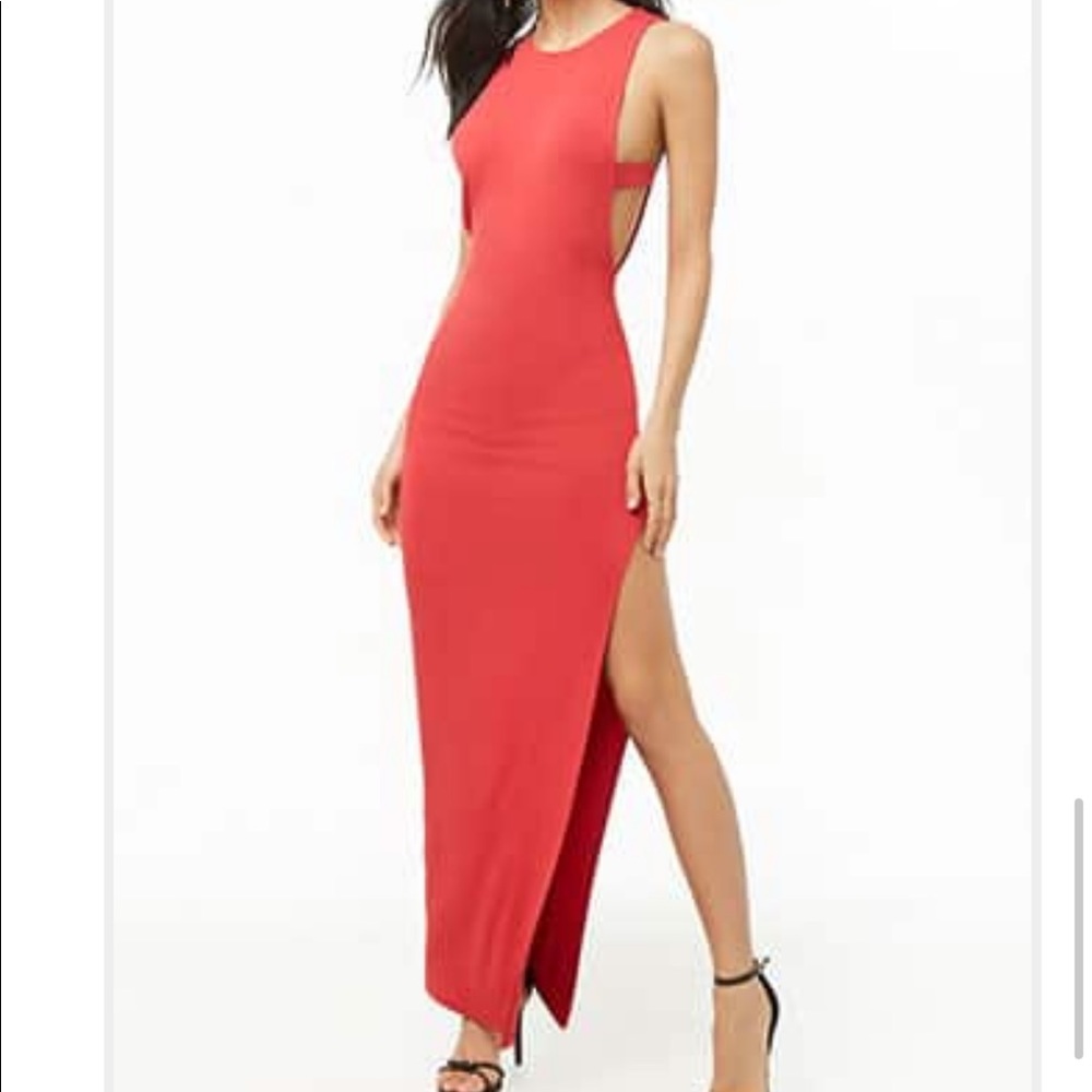 Red cutout maxi